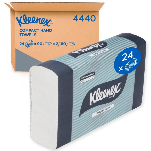 New Homepage 30 Kimberly Clark Kleenex Hand Towel Compact 19 X 295 Cm 90 Sheets 24 Pack 5